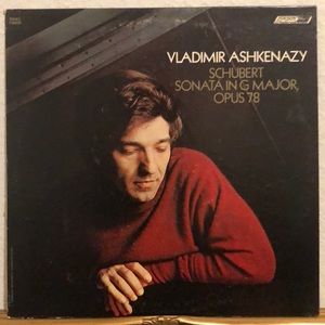 Schubert Sonata in G Major Opus 78 Ashkenazy on Piano Vinyl Lp